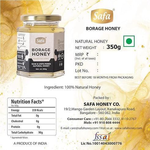 Safa Borage Honey | Organic Honey Raw Unprocessed Kashmir Honey